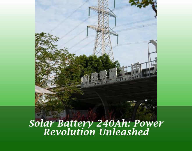 Solar Battery 240Ah: Power Revolution Unleashed